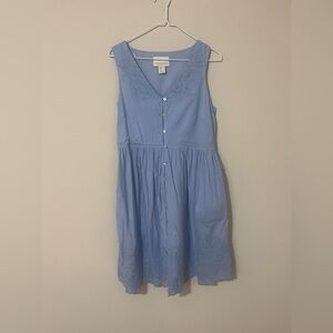 NWOT Cynthia Rowland Powder Blue Embroidered Dress